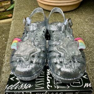 Mini Melissa Silver Shooting Star Sandals NEW Toddler 9
